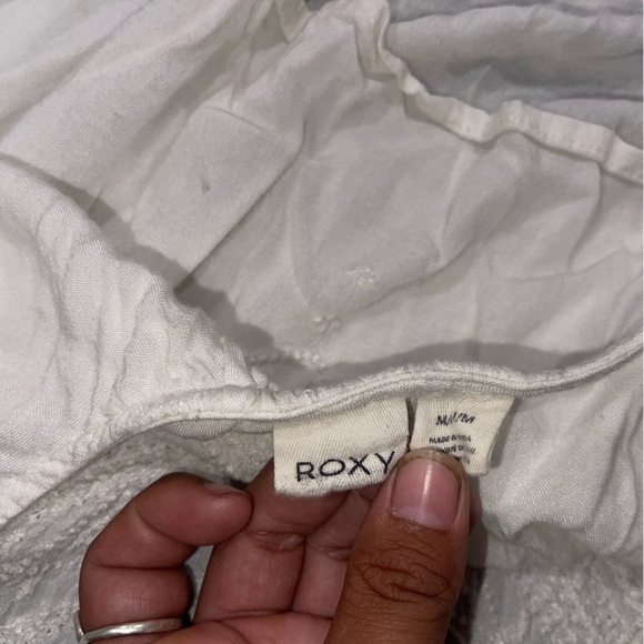 Roxy Cream Camisole Top Size Medium Y2K Festival Boho Beach Vacation - Picture 4 of 6